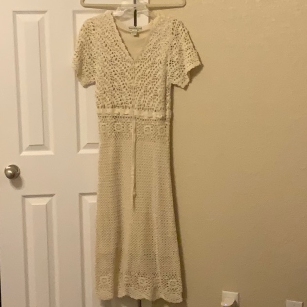 Seventh Avenue cream crochet dress